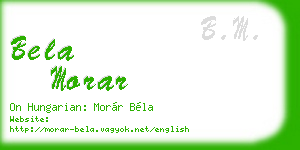 bela morar business card