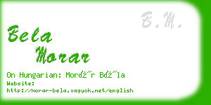 bela morar business card